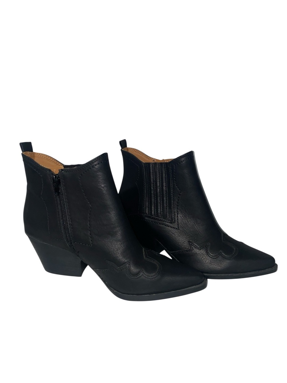 Indigo Rd Faux Leather Black Western Cowgirl Boots Women’s Size 8M
